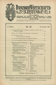 Danziger Wirtschaftszeitung. Jg.14, Nr. 48 (30 November 1934)