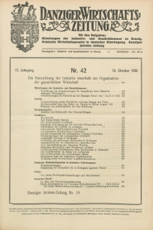 Danziger Wirtschaftszeitung. Jg.15, Nr. 42 (18 Oktober 1935)