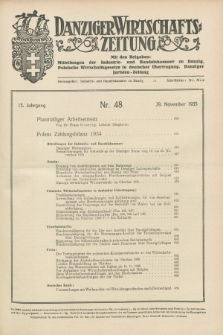 Danziger Wirtschaftszeitung. Jg.15, Nr. 48 (29 November 1935)