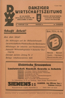 Danziger Wirtschaftszeitung. Jg.16, Nr. 8 (21 Februar 1936)