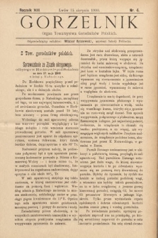Gorzelnik : organ Towarzystwa Gorzelników Polskich we Lwowie. R. 13, 1900, nr 4