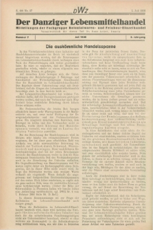 Der Danziger Lenbensmittelhandel : Mitteilungen der Fachgruppe Kolonialwaren- und Feinkost-Einzelhandel. Jg.3, Nr. 7 (3 Juli 1936)