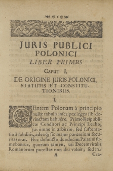 Regni Poloniæ Ius Publicum