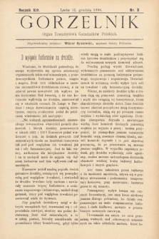 Gorzelnik : organ Towarzystwa Gorzelników Polskich we Lwowie. R. 13, 1900, nr 9