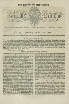 Breslauer Zeitung : mit allerhöchster Bewilligung. 1832, Nro. 88 (12 April) + dod.