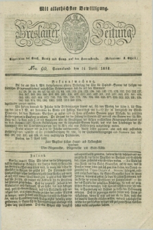 Breslauer Zeitung : mit allerhöchster Bewilligung. 1832, Nro. 90 (14 April) + dod.