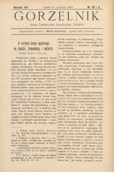 Gorzelnik : organ Towarzystwa Gorzelników Polskich we Lwowie. R. 13, 1900, nr 10