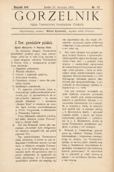 Gorzelnik : organ Towarzystwa Gorzelników Polskich we Lwowie. R. 13, 1901, nr 12