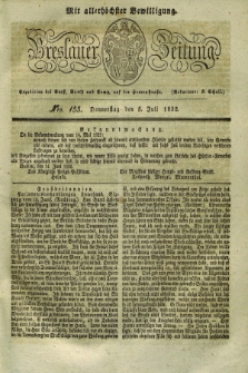 Breslauer Zeitung : mit allerhöchster Bewilligung. 1832, Nro. 155 (5 Juli) + dod.