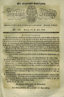 Breslauer Zeitung : mit allerhöchster Bewilligung. 1832, Nro. 170 (23 Juli) + dod.