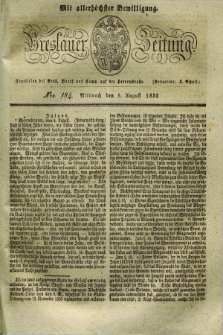 Breslauer Zeitung : mit allerhöchster Bewilligung. 1832, Nro. 184 (8 August) + dod.