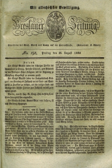Breslauer Zeitung : mit allerhöchster Bewilligung. 1832, Nro. 198 (24 August) + dod.