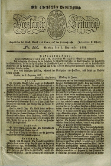 Breslauer Zeitung : mit allerhöchster Bewilligung. 1832, Nro. 206 (3 September) + dod.