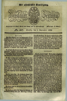 Breslauer Zeitung : mit allerhöchster Bewilligung. 1832, Nro. 207 (4 September) + dod.