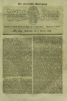 Breslauer Zeitung : mit allerhöchster Bewilligung. 1832, Nro. 233 (4 Oktober) + dod.