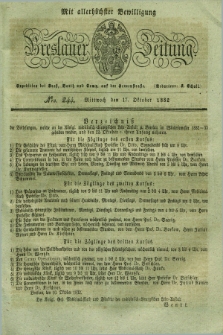 Breslauer Zeitung : mit allerhöchster Bewilligung. 1832, Nro. 244 (17 Oktober) + dod.