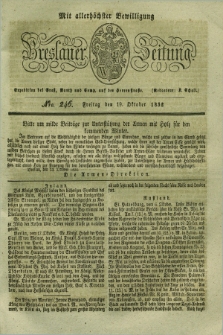 Breslauer Zeitung : mit allerhöchster Bewilligung. 1832, Nro. 246 (19 Oktober) + dod.