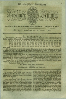 Breslauer Zeitung : mit allerhöchster Bewilligung. 1832, Nro. 247 (20 Oktober) + dod.