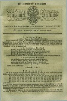 Breslauer Zeitung : mit allerhöchster Bewilligung. 1832, Nro. 253 (27 Oktober) + dod.