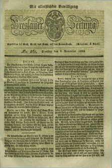 Breslauer Zeitung : mit allerhöchster Bewilligung. 1832, Nro. 261 (6 November) + dod.