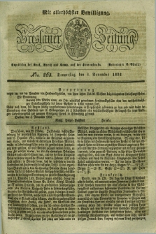 Breslauer Zeitung : mit allerhöchster Bewilligung. 1832, Nro. 263 (8 November) + dod.