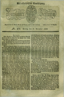 Breslauer Zeitung : mit allerhöchster Bewilligung. 1832, Nro. 278 (26 November) + dod.