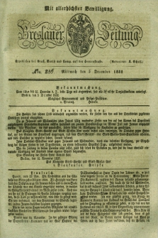 Breslauer Zeitung : mit allerhöchster Bewilligung. 1832, Nro. 286 (5 December) + dod.