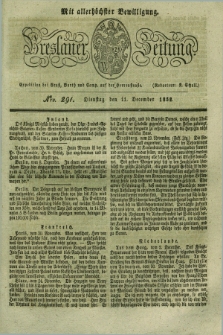 Breslauer Zeitung : mit allerhöchster Bewilligung. 1832, Nro. 291 (11 December) + dod.