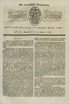 Breslauer Zeitung : mit allerhöchster Bewilligung. 1833, No. 11 (12 Januar) + dod.