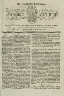 Breslauer Zeitung : mit allerhöchster Bewilligung. 1833, No. 28 (1 Februar) + dod.
