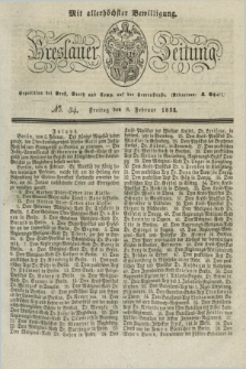 Breslauer Zeitung : mit allerhöchster Bewilligung. 1833, No. 34 (8 Februar) + dod.