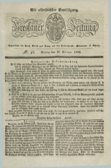 Breslauer Zeitung : mit allerhöchster Bewilligung. 1833, No. 48 (25 Februar) + dod.