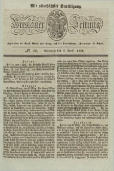 Breslauer Zeitung : mit allerhöchster Bewilligung. 1833, No. 80 (3 April) + dod.