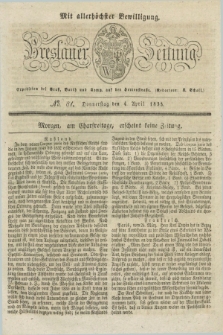 Breslauer Zeitung : mit allerhöchster Bewilligung. 1833, No. 81 (4 April) + dod.