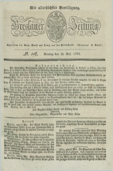Breslauer Zeitung : mit allerhöchster Bewilligung. 1833, No. 116 (20 Mai) + dod.