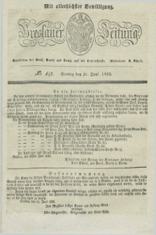 Breslauer Zeitung : mit allerhöchster Bewilligung. 1833, No. 145 (24 Juni) + dod.