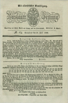 Breslauer Zeitung : mit allerhöchster Bewilligung. 1833, No. 174 (27 Juli) + dod.