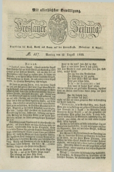 Breslauer Zeitung : mit allerhöchster Bewilligung. 1833, No. 187 (12 August) + dod.