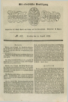 Breslauer Zeitung : mit allerhöchster Bewilligung. 1833, No. 188 (13 August) + dod.