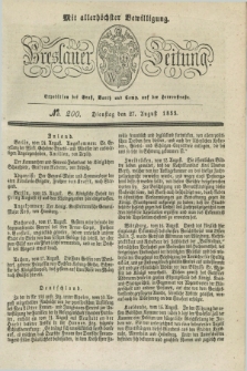 Breslauer Zeitung : mit allerhöchster Bewilligung. 1833, No. 200 (27 August) + dod.