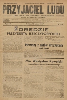 Przyjaciel Ludu : Tygodnik Społeczno-Polityczny. 1947, nr 3-4