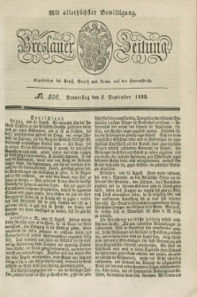 Breslauer Zeitung : mit allerhöchster Bewilligung. 1833, No. 208 (5 September) + dod.