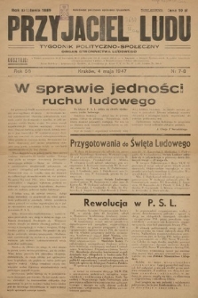 Przyjaciel Ludu : Tygodnik Społeczno-Polityczny. 1947, nr 7-8