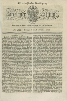 Breslauer Zeitung : mit allerhöchster Bewilligung. 1833, No. 234 (5 Oktober) + dod.