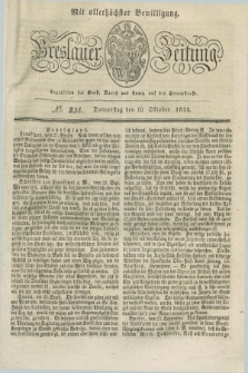 Breslauer Zeitung : mit allerhöchster Bewilligung. 1833, No. 238 (10 Oktober) + dod.