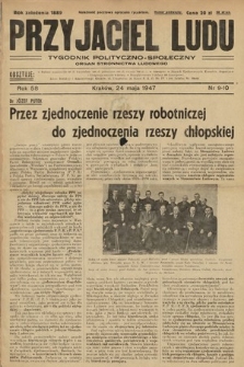 Przyjaciel Ludu : Tygodnik Społeczno-Polityczny. 1947, nr 9-10