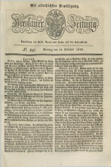 Breslauer Zeitung : mit allerhöchster Bewilligung. 1833, No. 241 (14 Oktober) + dod.