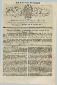 Breslauer Zeitung : mit allerhöchster Bewilligung. 1833, No. 243 (16 Oktober) + dod.