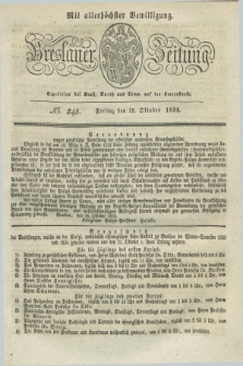 Breslauer Zeitung : mit allerhöchster Bewilligung. 1833, No. 245 (18 Oktober) + dod.