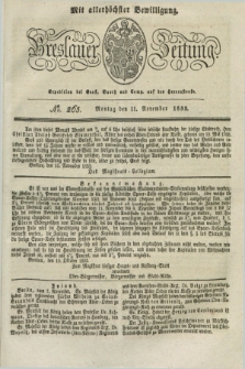 Breslauer Zeitung : mit allerhöchster Bewilligung. 1833, No. 265 (11 November) + dod.